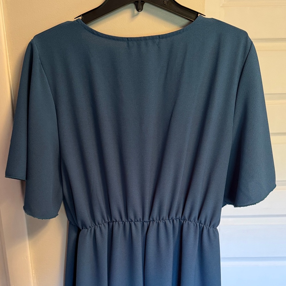 Hapics Women's Mini Dress in Teal Blue - Picture 4 of 7